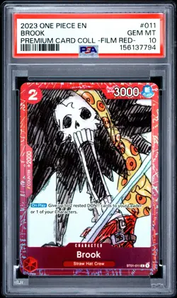 2023 ONE PIECE PREMIUM CARD COLLECTION -ONE PIECE FILM RED- #011 BROOK PSA 10 - Image 1