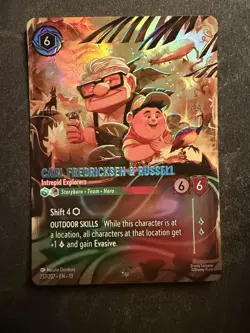 Disney Lorcana TCG Carl Fredricksen & Russell Enchanted Rare Attack If The Vine - Image 1