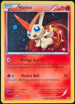 Victini XY189 XY Black Star Promo Holo Rare Pokemon Card LP - Image 1
