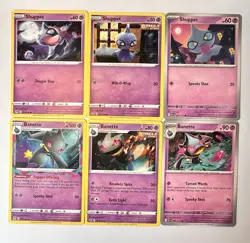 Shuppet & Banette Ghost Type Pokemon TCG Mixed Lot 6 English Regular Cards - Image 1