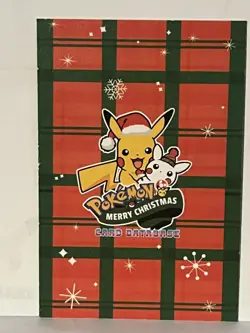 Pokemon Luigi Pikachu Shapes Holo Merry Christmas Card Database NM - Image 2