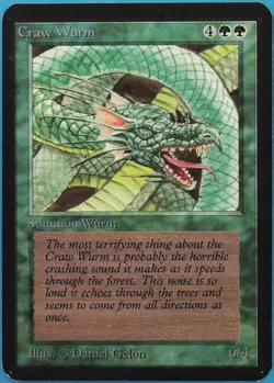 Craw Wurm Alpha NM Green Common MAGIC THE GATHERING CARD (ID# 520540) ABUGames - Image 1