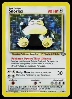 Pokemon Card - Snorlax Jungle 11/64 Unlimited Holo Rare - Image 1