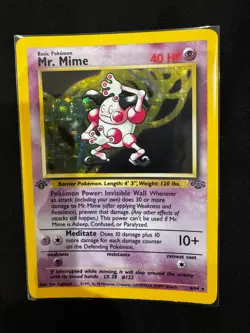 Vintage Pokemon Card Mr. Mime NM First edition Jungle Holo - Image 1