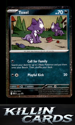 Toxel - 078 (Cosmos Holo) 078 Pokemon Promo ME: Mega Evolution Promo Card NM - Image 1