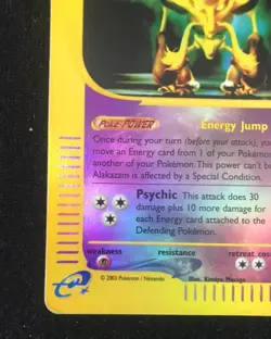Pokemon TCG Alakazam Reverse Holo 2/144 Skyridge E-Card MP Condition WOTC 2003 - Image 5