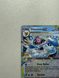 Glaceon EX 26/131 Pokemon Prismatic Evolutions Double Rare Card 2025 - Image 2