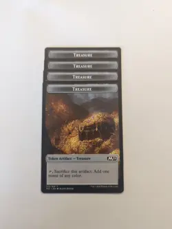 (4) Treasure Token *PLAYSET* Core Set 2021 Regular LP MTG - Image 1