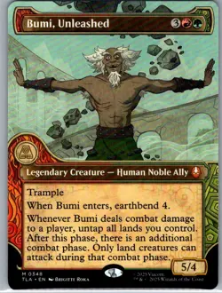 Bumi, Unleashed (Showcase) 348 Avatar The Last Airbender Magic: The Gathering NM - Image 1