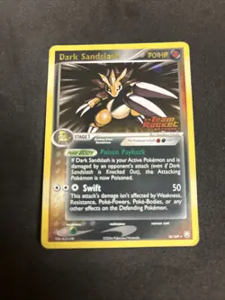 Pokemon TCG Dark Sandslash 18/109 Team Rocket Returns Reverse Holo Stamp 2004 - Image 3