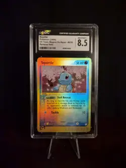 Pokemon TCG Squirtle 46/95 Team Magma vs Team Aqua Reverse Holo CGC 8.5 - Image 1