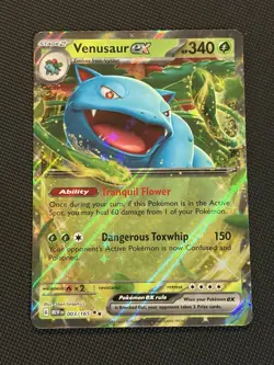 Pokemon TCG Scarlet & Violet 151 003/165 Venusaur EX Double Rare - NM - Image 1