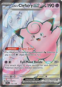 Lillies Clefairy ex 173/159 (JTG) Journey Together NM Full Art Pokemon Card - Image 1