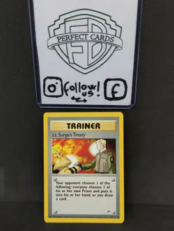 POKEMON GYM HEROES UNLIMITED LT. SURGE'S TREATY UNCOMMON 112/132 NM - Image 1