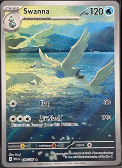 2025 Pokemon White Flare Swanna Illustration Rare #110/086 - Image 1