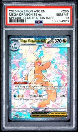 2026 POKEMON ASC EN-ASCENDED HEROES #290 MEGA DRAGONITE EX PSA 10 - Image 1