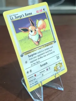 1st Edition Lt. Surge's Eevee 51/132 Gym Challenge Vintage Pokemon - Image 4