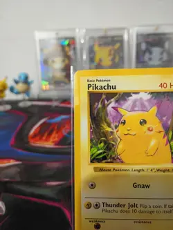 Pikachu (Red Cheeks) 58/102 Common Base Set Shadowless Pokemon Unlimited LP - Image 2