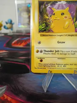 Pikachu (Red Cheeks) 58/102 Common Base Set Shadowless Pokemon Unlimited LP - Image 4