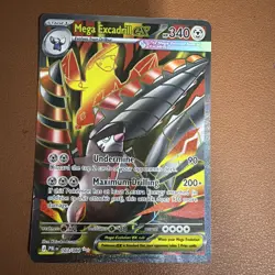 Pokemon TCG Mega Excadrill Pitch Black Ultra Rare Holo EN 340 HP 103/084 - Image 1