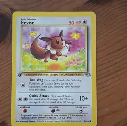 Pokemon TCG WotC Jungle Eevee 51/64 Common Regular 1st Edition English 1999 - Image 1