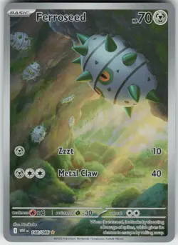 Ferroseed 148/086 Illustration Rare White Flare Pokemon Holo Near Mint - Image 1