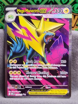 Pokemon TCG: Mega Manectric EX 158/132, (FULL ART) Mega Evolution _ HOLO - Image 1
