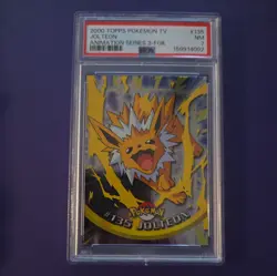 2000 Topps Pokemon TV Animation Series 3 Jolteon Foil PSA 7 - Image 1