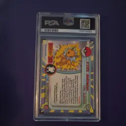 2000 Topps Pokemon TV Animation Series 3 Jolteon Foil PSA 7 - Image 2
