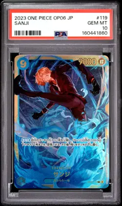 2023 ONE PIECE JAPANESE OP06-WINGS OF THE CAPTAIN #119 SANJI PSA 10 - Image 1