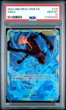 PSA 10 2025 One Piece OP06 English SANJI Secret Rare #119 - Image 1