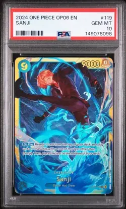 2024 ONE PIECE OP06-WINGS OF THE CAPTAIN #119 SANJI PSA 10 - Image 1