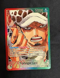 2022 ONE PIECE OP01-ROMANCE DAWN OP01-002 TRAFALGAR LAW ALT ART Alpha Errata - Image 1
