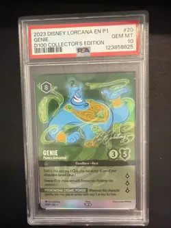 Disney Lorcana Genie Powers Unleashed 20/P1 D100 Collector’s Edition PSA 10 - Image 1