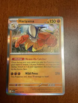 Hariyama 073/132 Mega Evolution Holo Rare Pokemon TCG Card - Image 1