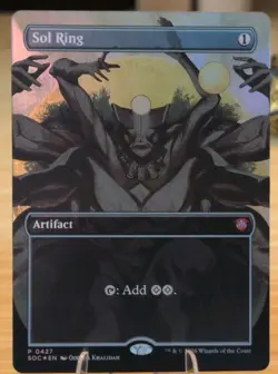 Sol Ring - Borderless Foil Mythic Promo MtG Card SOC 427 P - Image 1