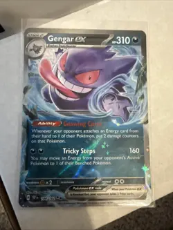 Pokemon TCG Gengar EX Temporal Forces Ultra Rare Card 104/162 - Image 1