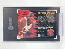 MICHAEL JORDAN 1993 FLEER BASKETBALL SHARP SHOOTER BULLS SGC 8.5 Q0883 - Image 2