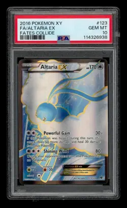 2016 Pokemon XY FC: #123 FA/Altaria EX PSA 10 GEM MINT - Image 1