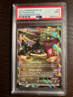 POKEMON 2012 Black & White RAYQUAZA EX Dragons Exalted #85 PSA 9 RARE - Image 1