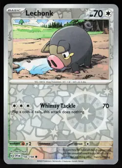 Lechonk 156/198 Common Scarlet & Violet Pokemon Reverse Holo NM - Image 1