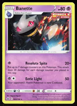Banette 063/198 Rare Chilling Reign Pokemon NM - Image 1