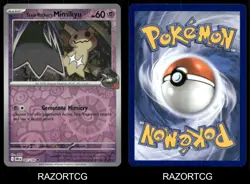 TEAM ROCKET'S MIMIKYU 087/182 UC DESTINED RIVALS POKEMON REVERSE HOLO NM/M - Image 3