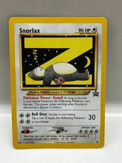 2002 Pokemon TCG Snorlax Black Star Promo 49 WOTC Vintage Z Wizards of the Coast - Image 1
