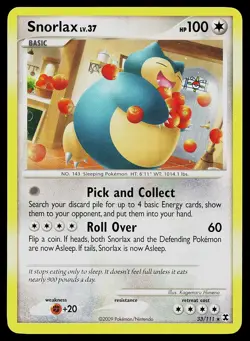 Pokemon Card - Snorlax Rising Rivals 33/111 Rare Non Holo - Image 1