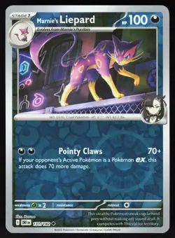 Marnie's Liepard 131/182 Uncommon Destined Rivals Pokemon Reverse Holo NM - Image 1