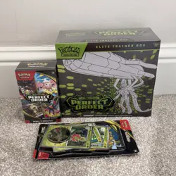 Pokemon TCG Perfect Order ETB, Booster Bundle + Promo Single Pack Sealed - Image 1