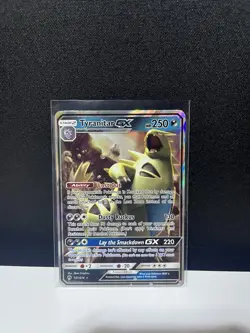 2018 Pokemon Tyranitar GX Sun & Moon Lost Thunder 121/214 Ultra Rare Holo LP - Image 2