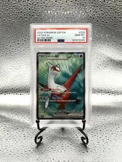PSA 10 GEM MINT Pokemon Latias ex Surging Sparks Ultra Rare 220/191 - Image 1