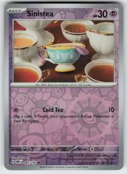 Sinistea 097/197 Common Obsidian Flames Pokemon Reverse Holo Near Mint - Image 1